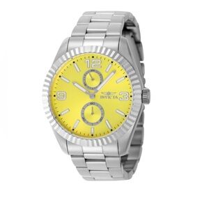 Invicta‎ Specialty Men’s Watch 43mm Stainless Steel yellow Quartz Model 49528